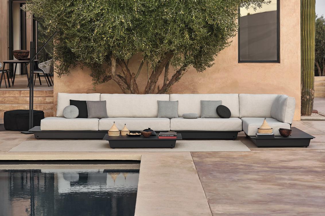 Concept 4 белый столешница из дерева iroko Manutti Air MNST799 - Вид №14