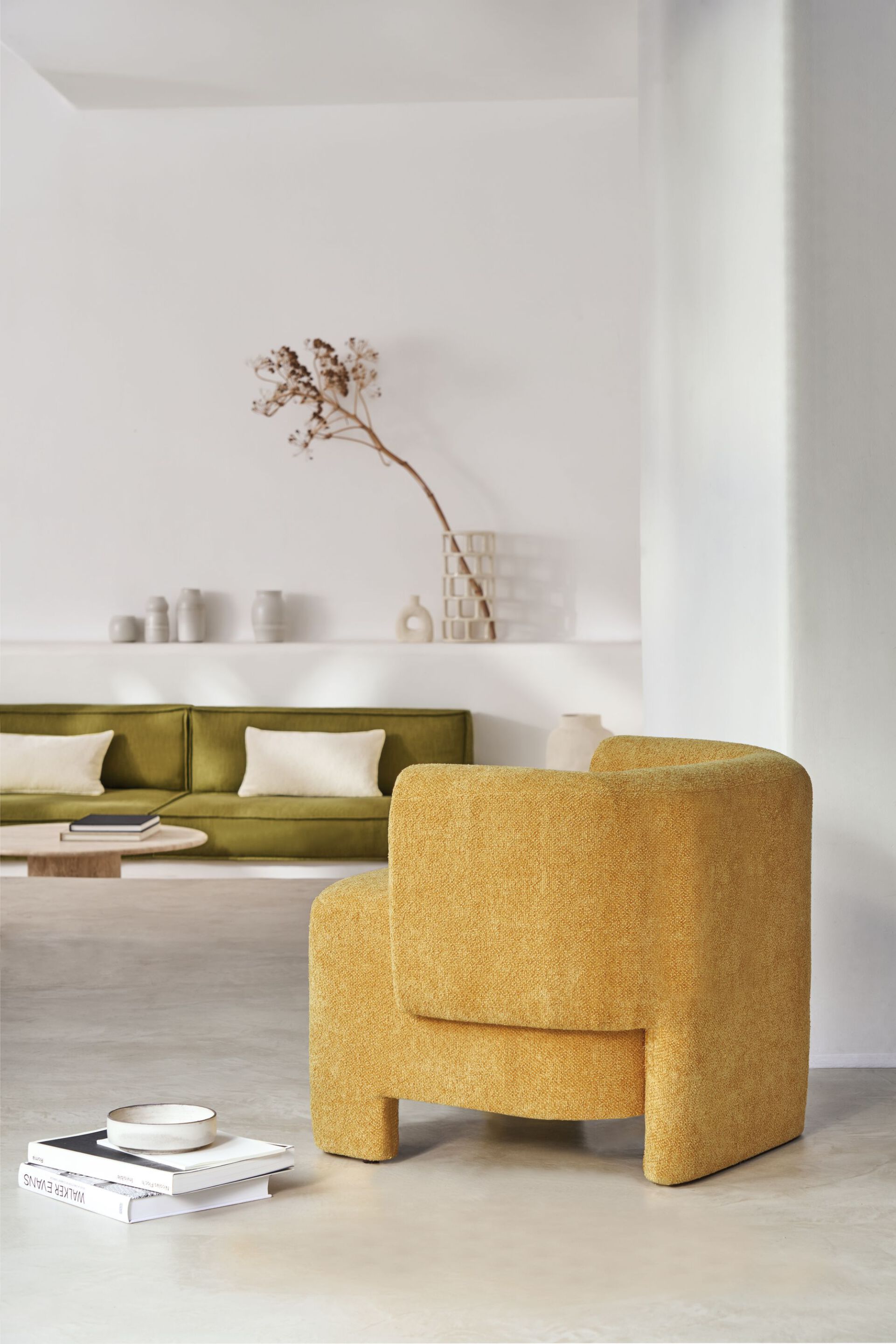 Льняная и хлопковая однотонная ткань для штор Casamance Linefolia ARCH-00026946 - Вид №1