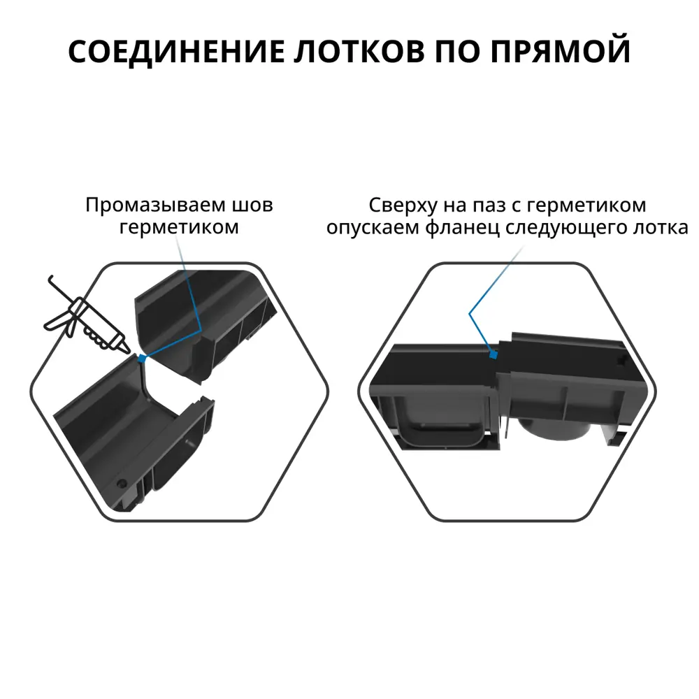 Лоток водосточный Gidrolica Standart 1000x145x100 мм цвет черный STLM-2180831 - Вид №8