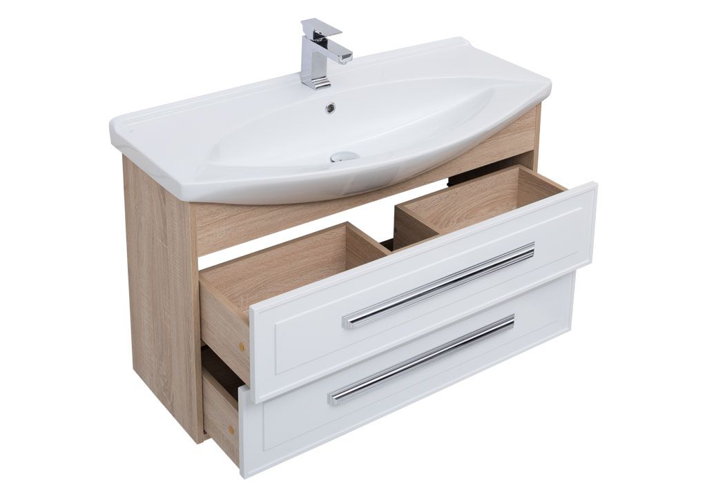 Мебель для ванной Aquanet Остин 105 дуб сонома/белый 00209995 - Вид №3