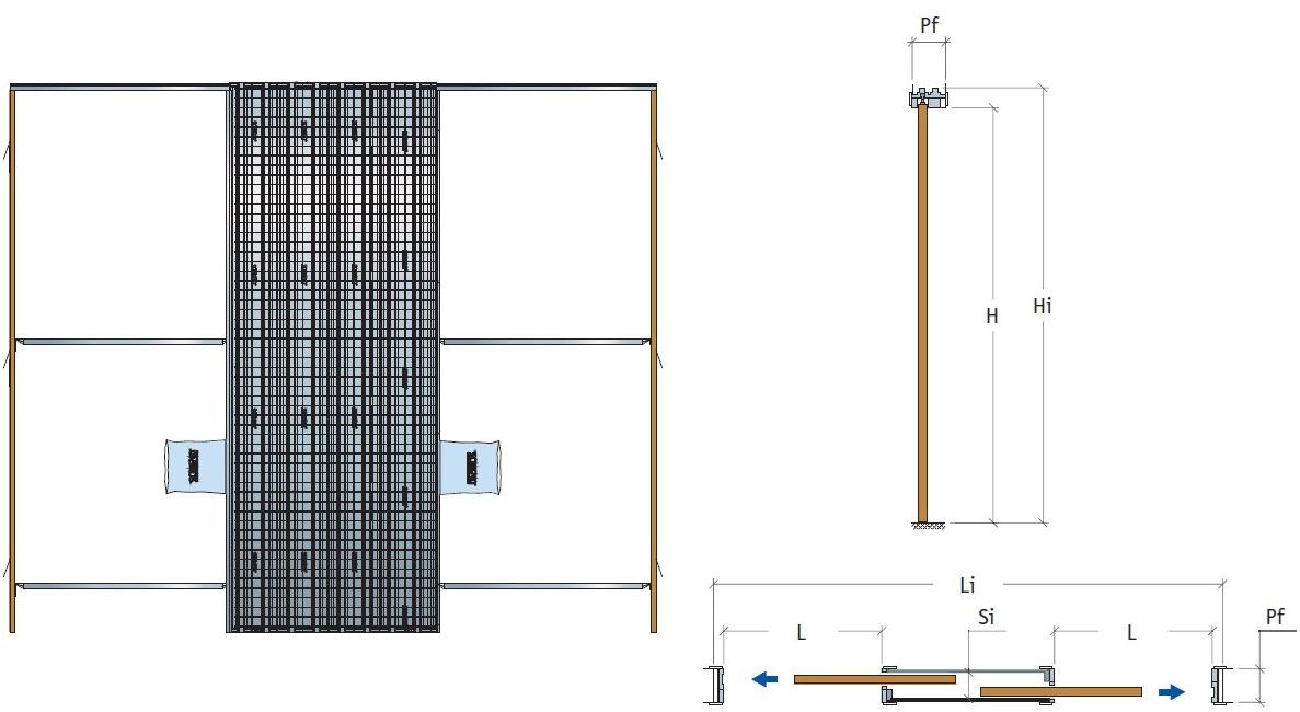 Scrigno Рама стойки для раздвижной двери с противоположными створками Scrigno gold sun-id-1479403 - Вид №4