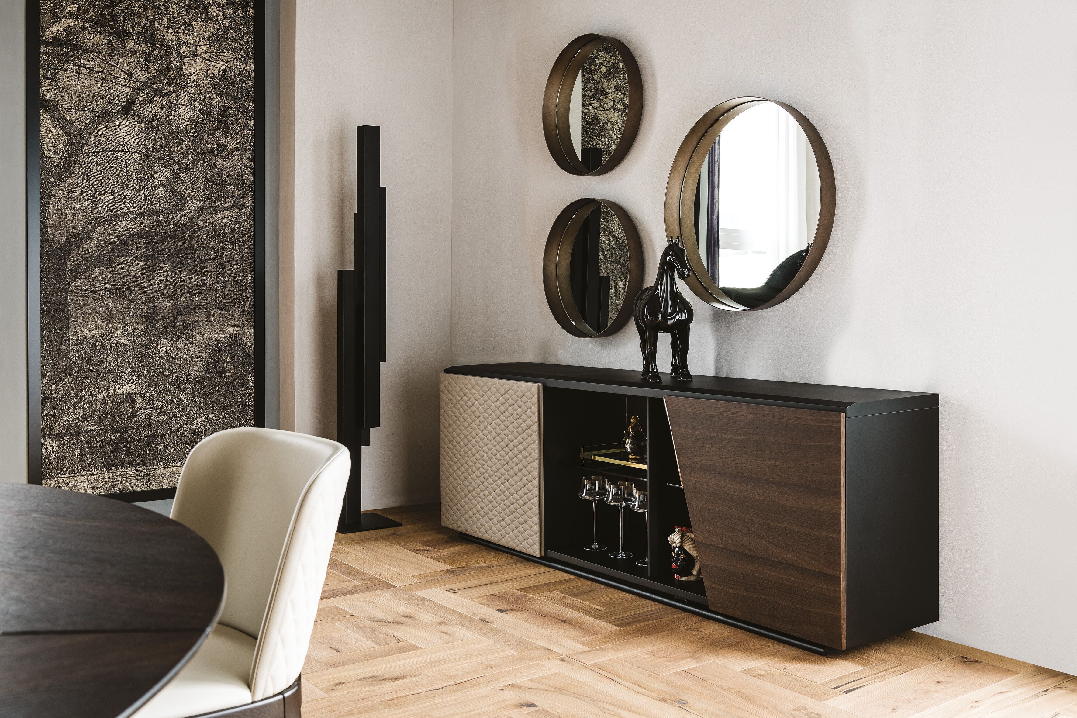 Настенное круглое зеркало с рамкой Cattelan italia WISH ARCH-00077685 - Вид №1