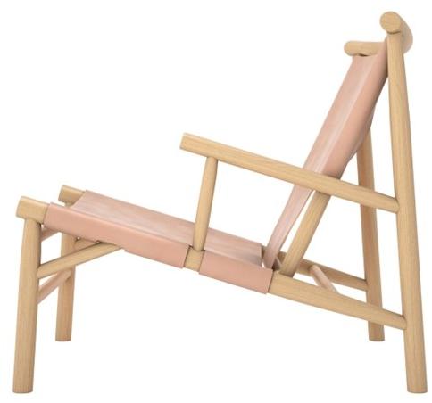 NORR11 Кресло из дуба и кожи с подлокотниками sun-id-1437320 - Вид №1