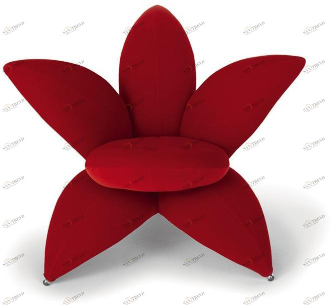 edra Бархатное кресло с подлокотниками  Flwg10 