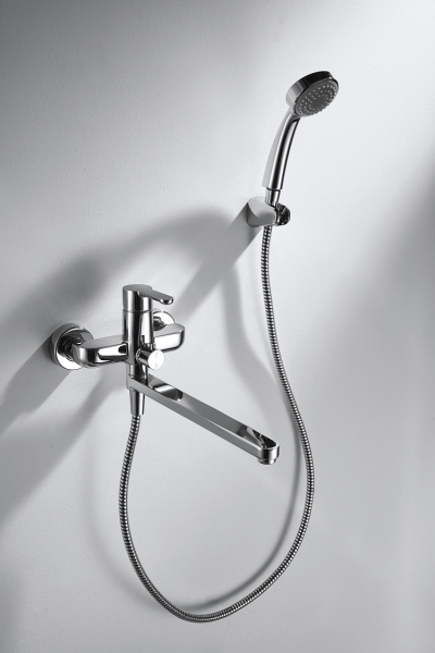 Смеситель для ванны излив 300 мм с аксессуарами STREAM F63783C-LB bravat - Вид №1