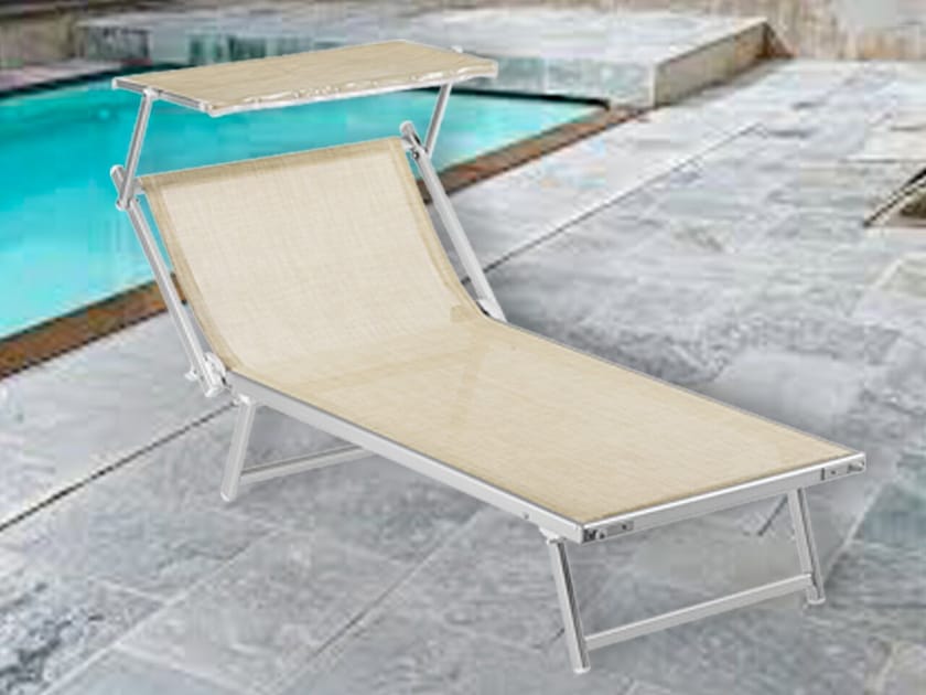 Анодированный алюминиевый откидной садовый шезлонг Crema Outdoor ULISSE VIP ARCH-00085551