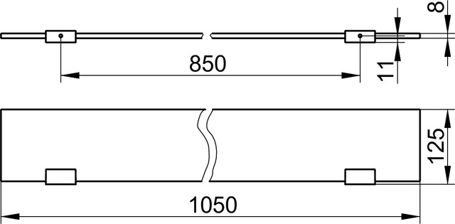 11110135100 Стеклянная полочка KEUCO Edition 11 - Вид №2