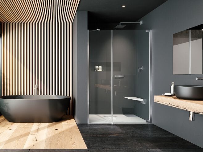 Стеклянная ниша душевая кабина с распашной дверью Provex Industrie E-Lite ARCH-00146661