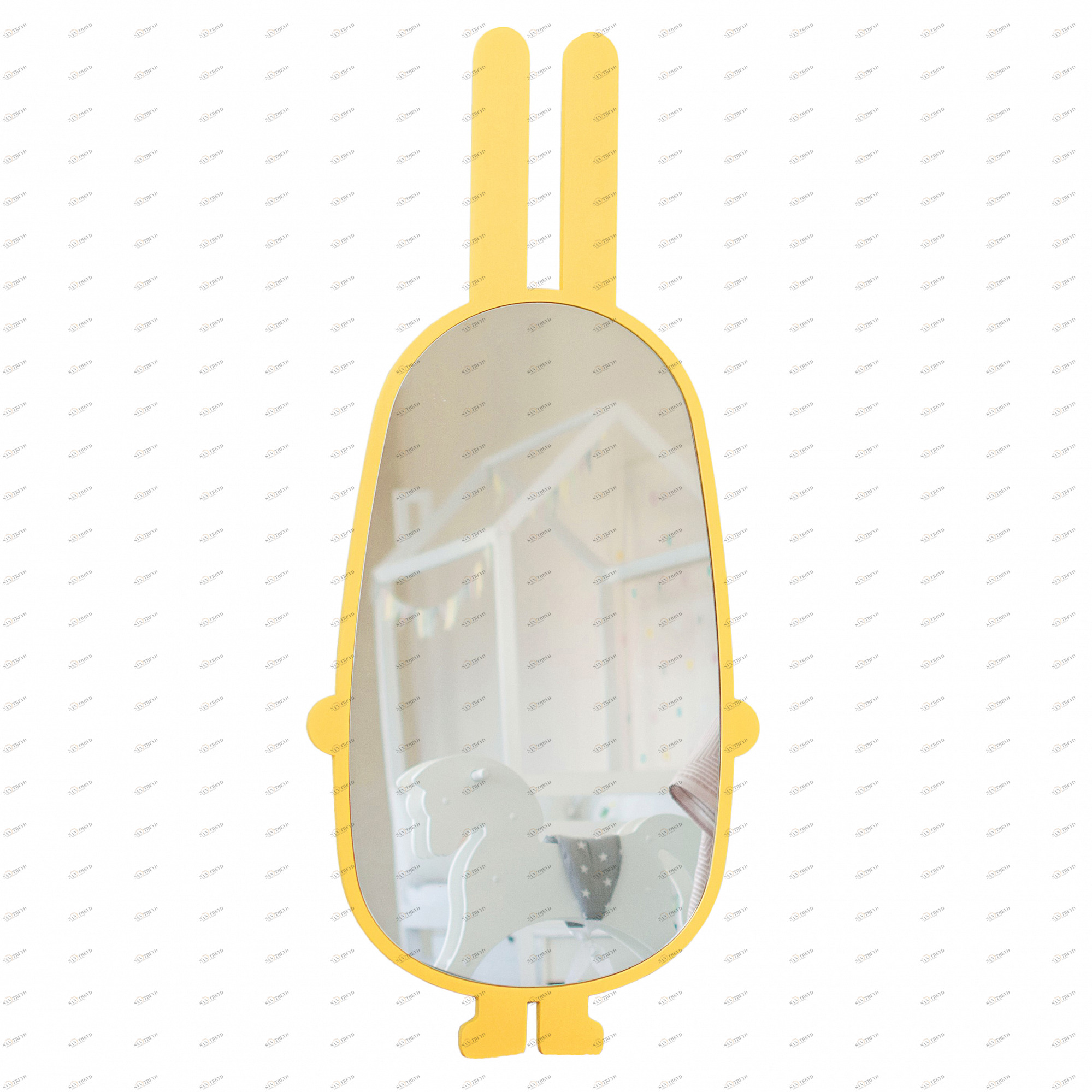 Зеркало детское напольное желтое "Заяц" ЗАЯЦ  00-3859369 Желтый Santreyd 