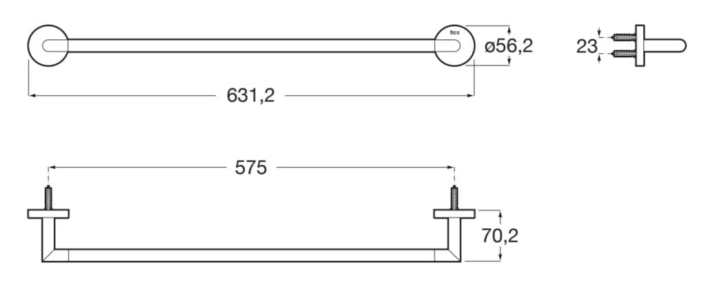 Металлический держатель для полотенец Roca Hotels ARCH-00081324 - Вид №7