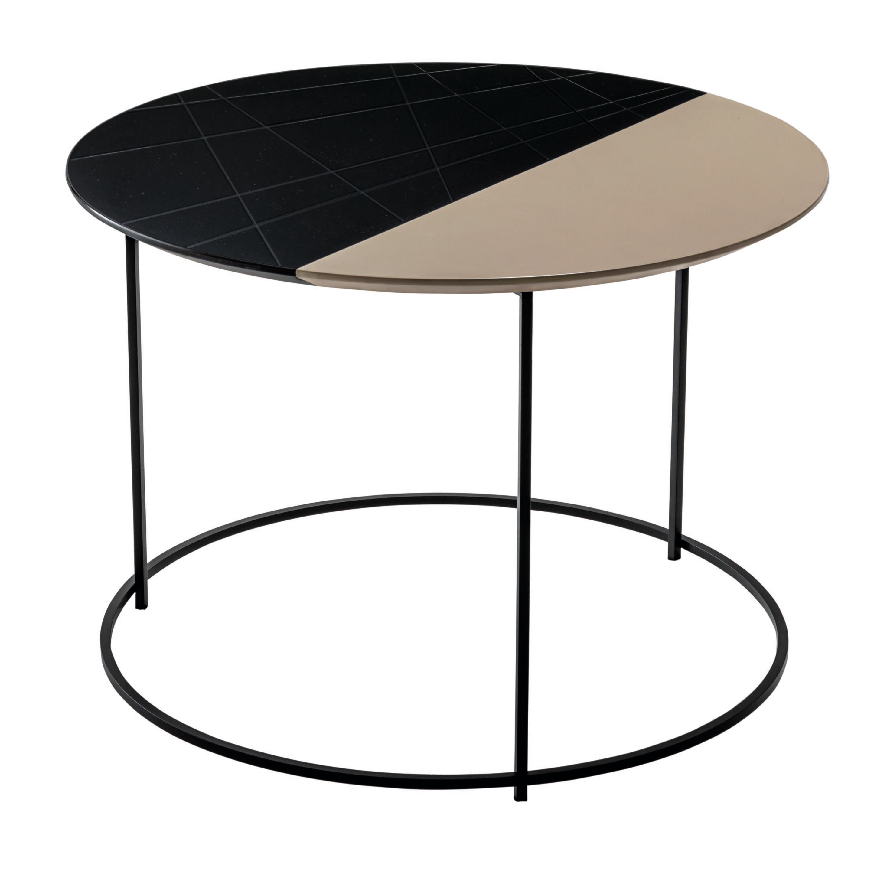 Журнальный столик с МДФ и барельефом и металлическим основанием Casamilano TWIST ARCH-00039395 - Вид №1