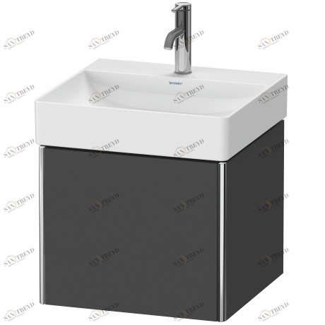 XS405904949 XSquare Тумбочка подвесная Графит матовый, декор Duravit