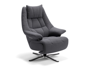 Тканевое вращающееся кресло с подлокотниками