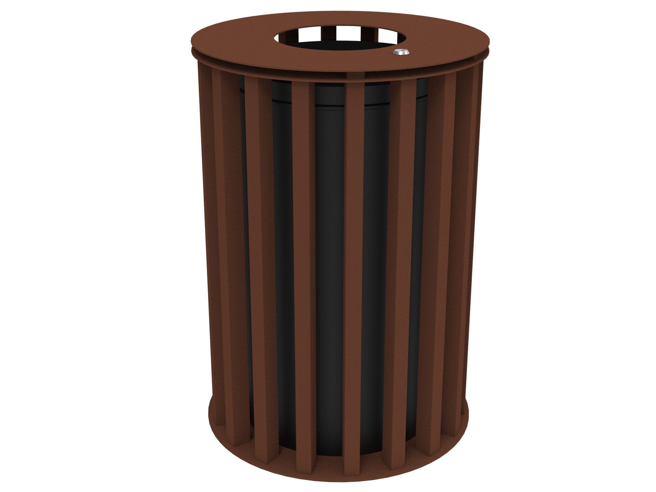 Оцинкованная стальная корзина для мусора с крышкой Lazzari Динамо ARCH-00087800 - Вид №55