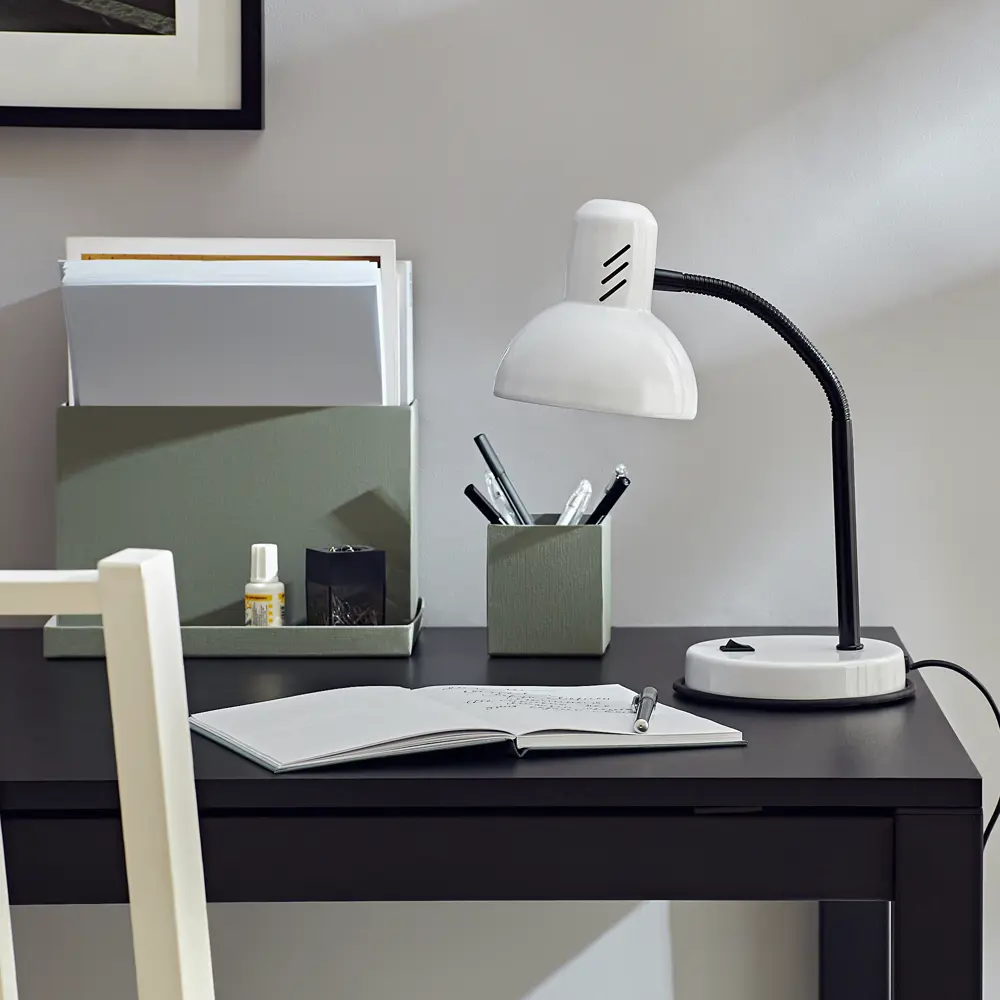 Рабочая лампа настольная Семь огней Эйр 1 лампа Е27 цвет белый STLM-2024894 - Вид №10