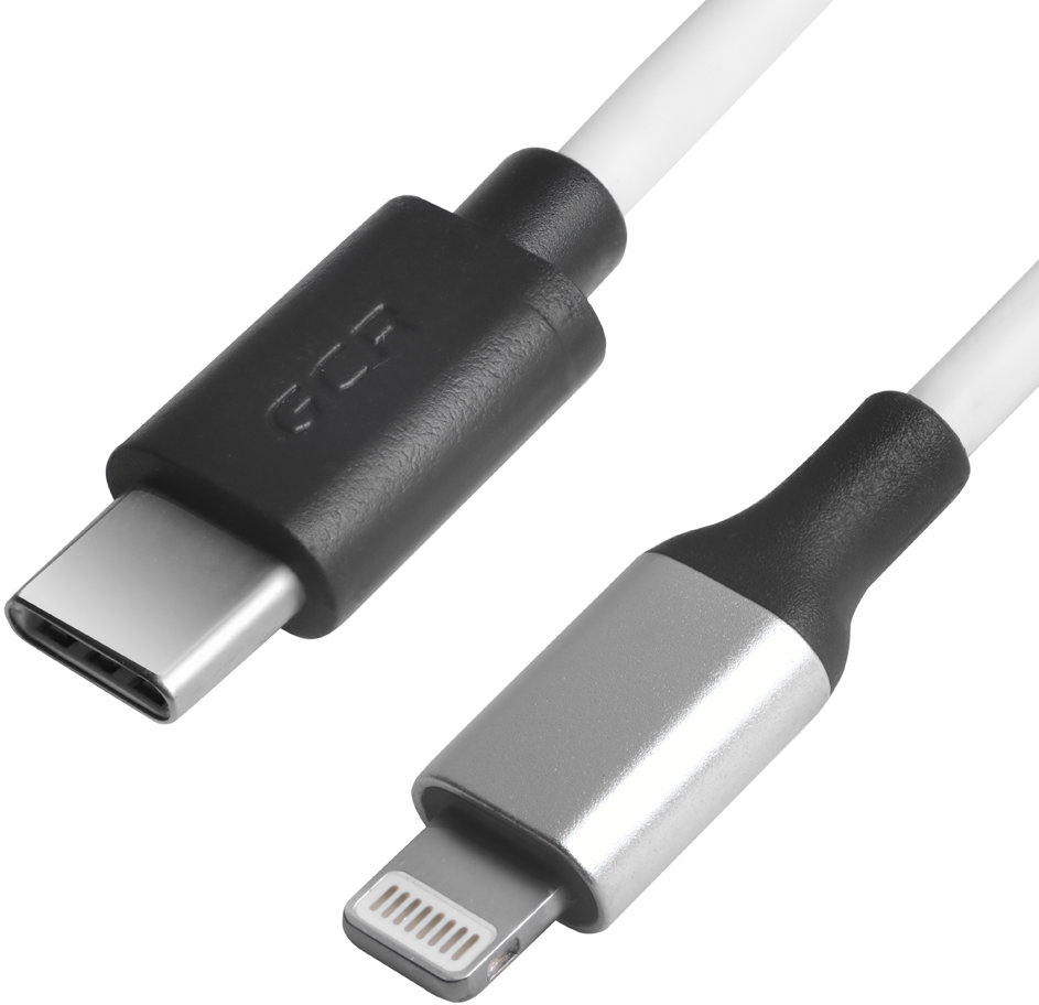 GCR-50880 кабель 0.5m apple usb 2.0, cm/lightning 8pin mfi для iphone 5/6/7/8/x - поддержка всех ios, белый, алюминиевый корпус серебро+черный, черный пвх Greenconnect Santreyd 