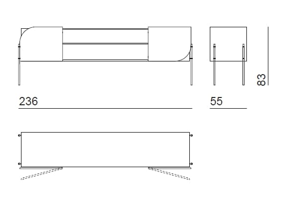 Низкий деревянный шкаф для телевизора с распашными дверцами Bizzotto Italia Нара ARCH-00071612 - Вид №3