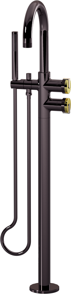 E-11554-R1PB-L1PN-OX Смеситель напольный отдельностоящий (внешняя часть) GRAFF MOD+