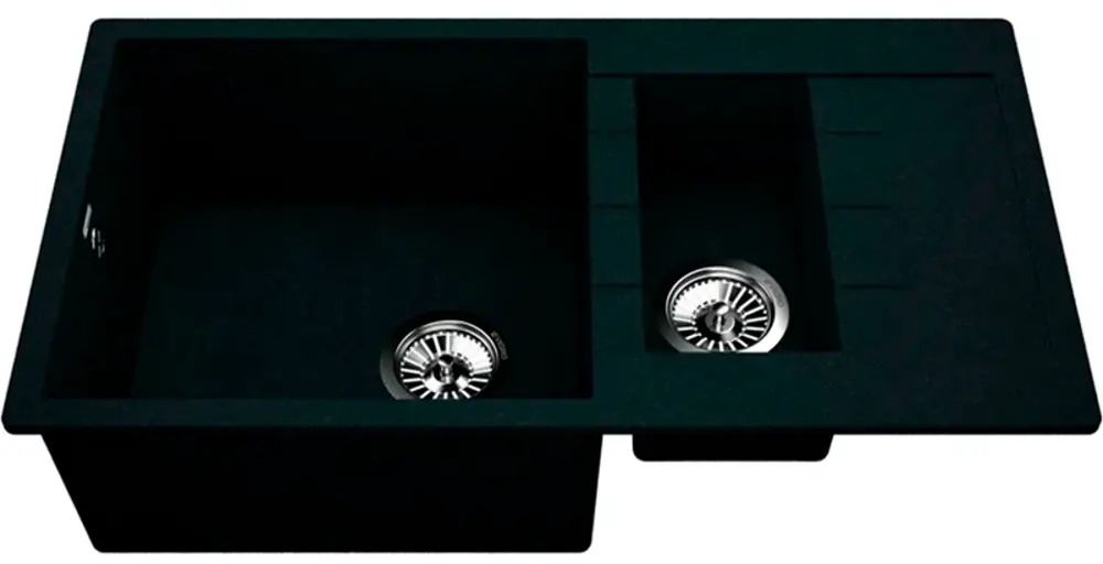98264975 Мойка врезная прямоугольная 49.5x21x79 см VIGRO VG503 обсидиан искусственный камень цвет черный STLM-0611515