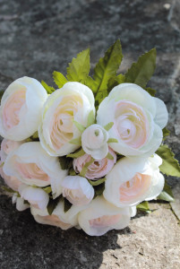 3632 705 a3 Искусственный куст лютика, 20 см, Ø 20 см, бело-розовый H-andreas