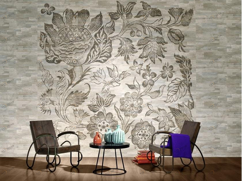 Élitis Виниловые обои с цветочными мотивами Nomades Vp 901