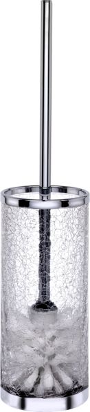 6609/CH-OPG Surya Crystal, напольный ерш без крышки, цвет хром - прозрачное стекло