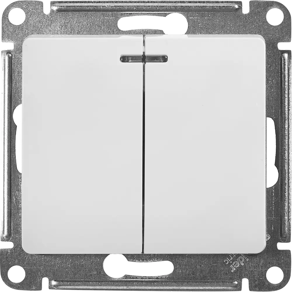 Schneider Electric Glossa — выключатель двухклавишный для трёх световых зон 86710478 STLM-0070848 - Вид №1