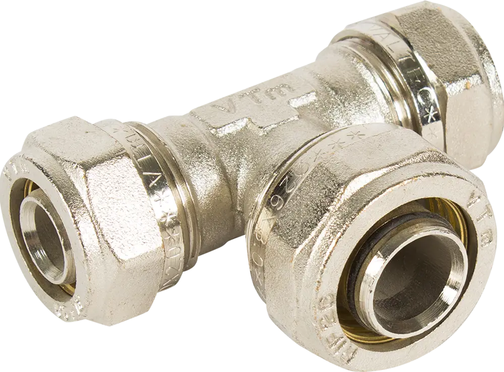 Тройник обжимной Valtec 20х26х20 мм для систем водоснабжения 10517601