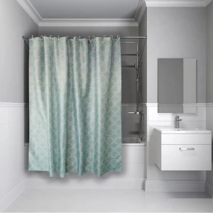 Штора для ванны Вилина 1805-1 с кольцами 180x180 см, полиэстер, цвет синий