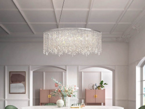 Подвесной светильник с кристаллами