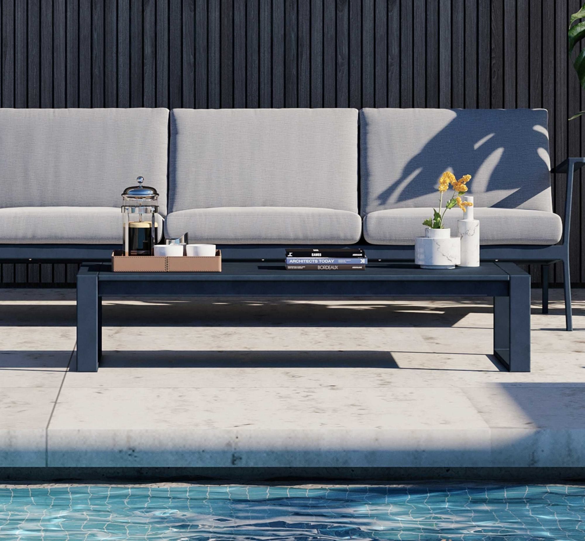 Прямоугольный алюминиевый журнальный столик с порошковым покрытием Case Eos ARCH-00101381 - Вид №12