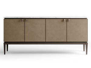 Мебель из мрамора и кожи с распашными дверями