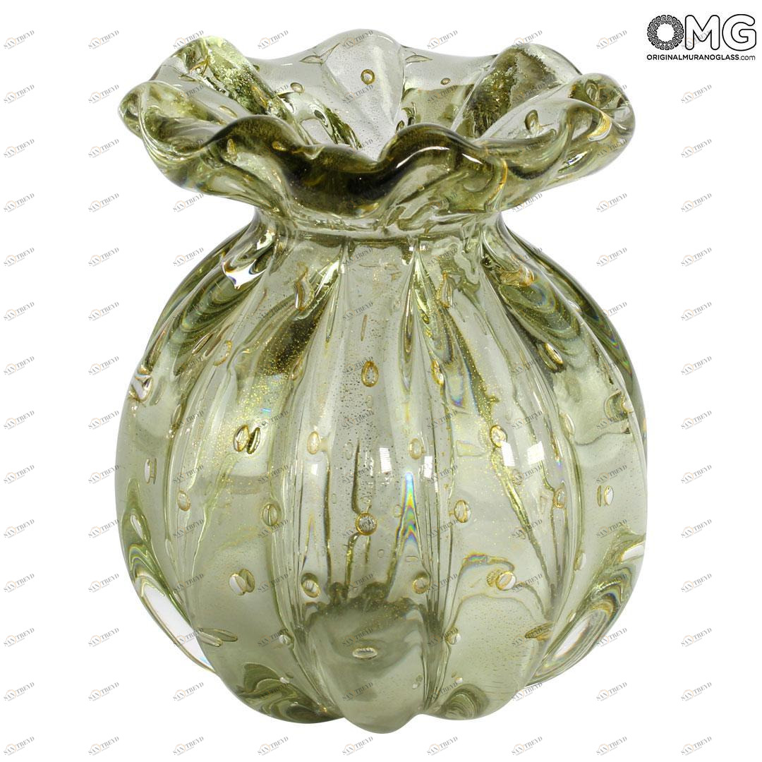 4835 ORIGINALMURANOGLASS Ваза Провенца - соммерсо - муранское стекло OMG 9 см 