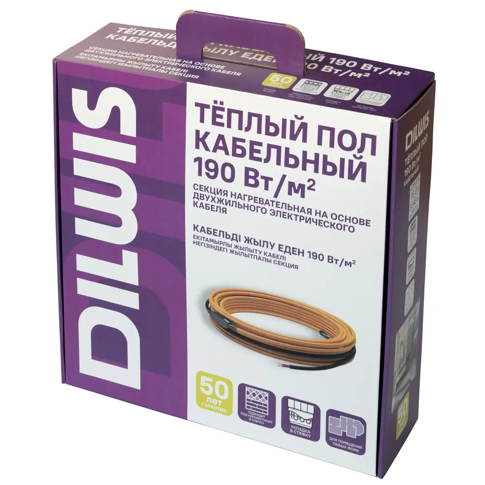 Нагревательный кабель для теплого пола DILWIS 8 м2 1520 Вт 89398490 STLM-2163437  - Вид №2