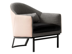 Тканевое кресло с подлокотниками