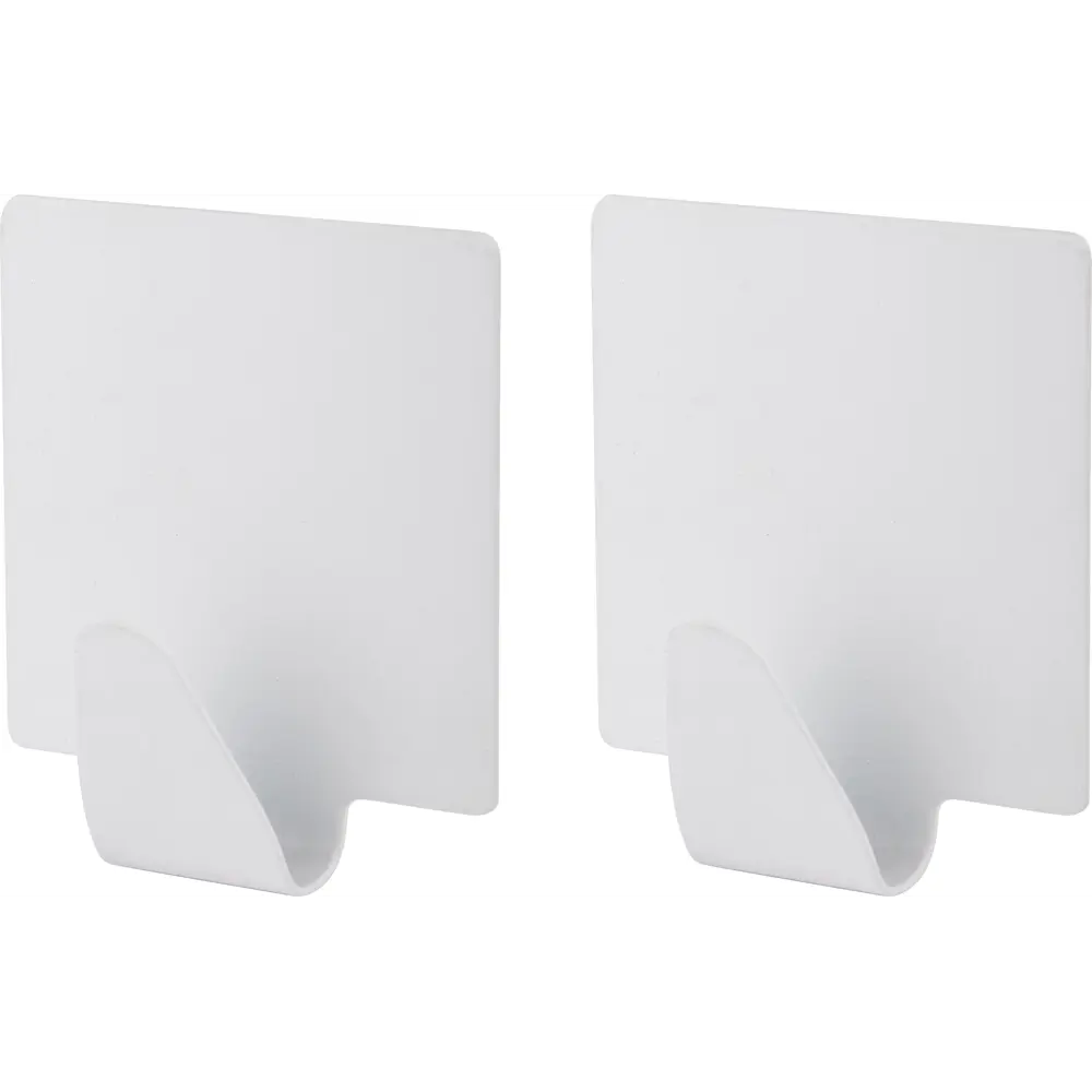 Самоклеящийся крючок KONSENSA 5x5 см белый 2 шт STLM-2071281 - Вид №1