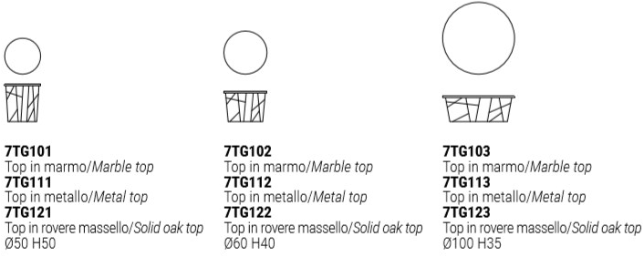 Marelli Круглый журнальный столик из мрамора Twig sun-id-1466681 - Вид №7