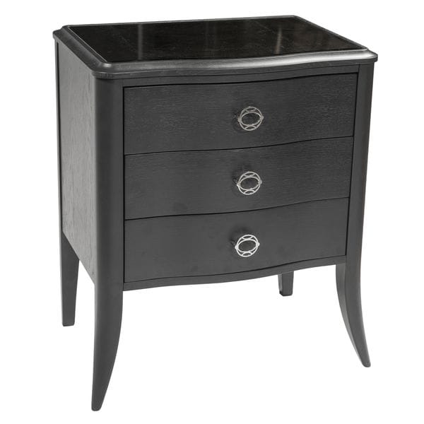 Тумбочка прикроватная с 3 ящиками черная Domenica UNICO  248948 Черный  - Вид №1
