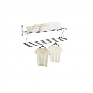 Двухуровневая сушилка для белья на стену Веллекс RH (2 полочки) RH2080 (Длина - 84см)