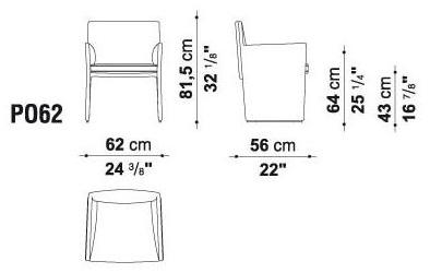 B&B Italia Project Кожаное кресло с подлокотниками Posa sun-id-1390735 - Вид №3