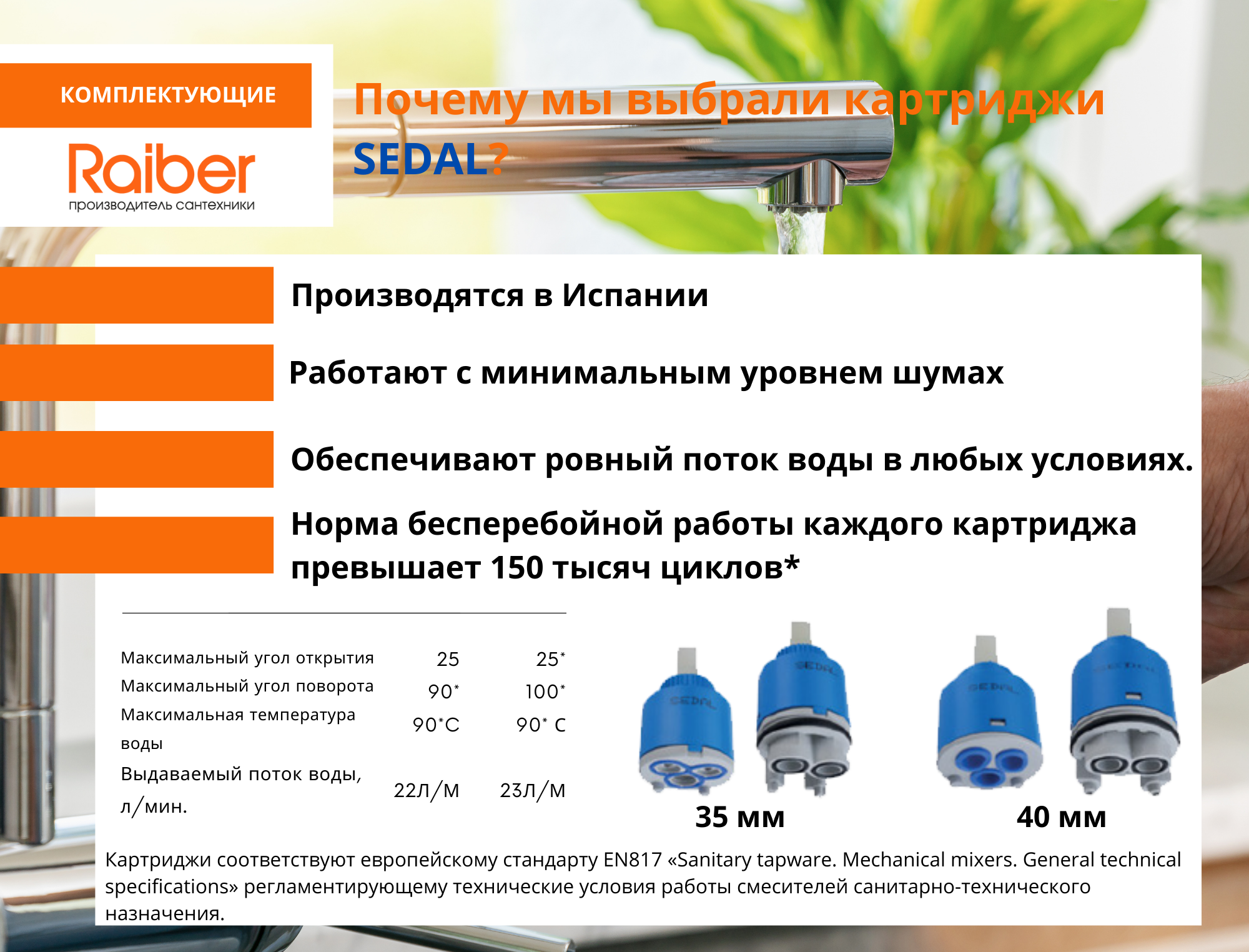 R6004 Смеситель для кухни однорычажный, боковой Raiber Quattro - Вид №5