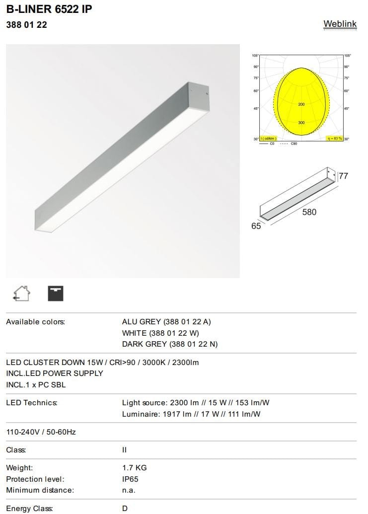 Металлический светодиодный наружный потолочный светильник Deltalight B-LINER 65 ARCH-00046977 - Вид №4
