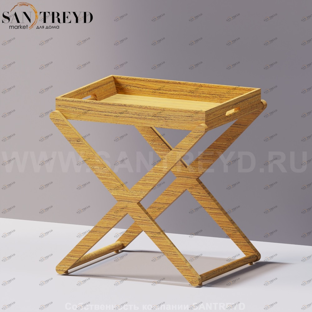 Agape X Низкий столик со съемным лотком под тик ACOM0623TT