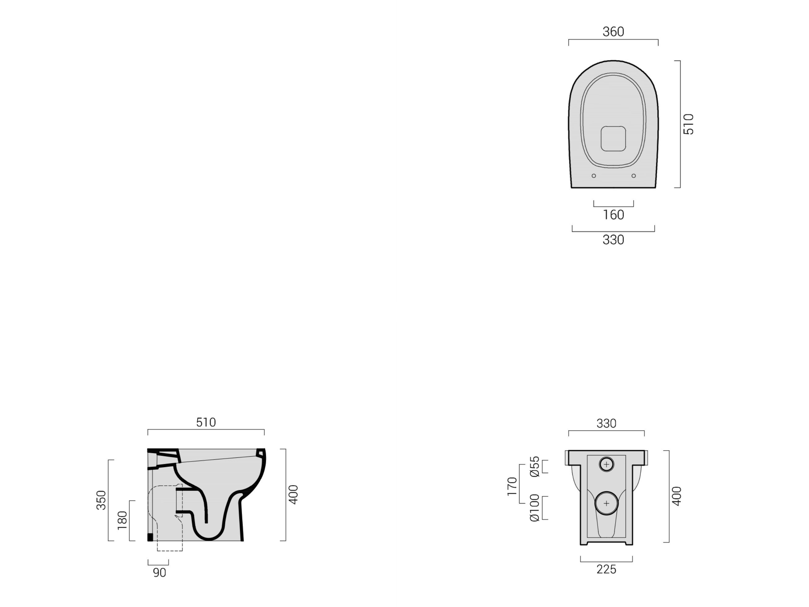 Керамическая напольная сантехника Domus Falerii Leaf Small ARCH-00023321 - Вид №4