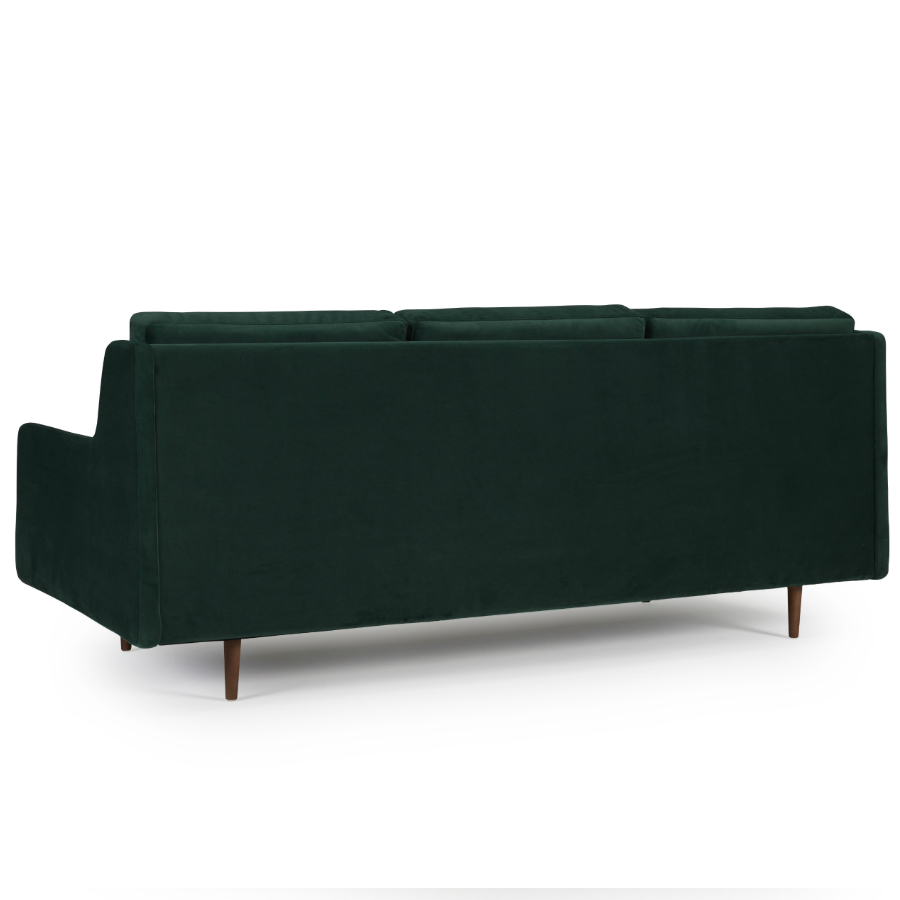 Диван трехместный Holme с ножками из дуба/ореха, темно-зеленый Kragelund 28103208603 - Вид №5