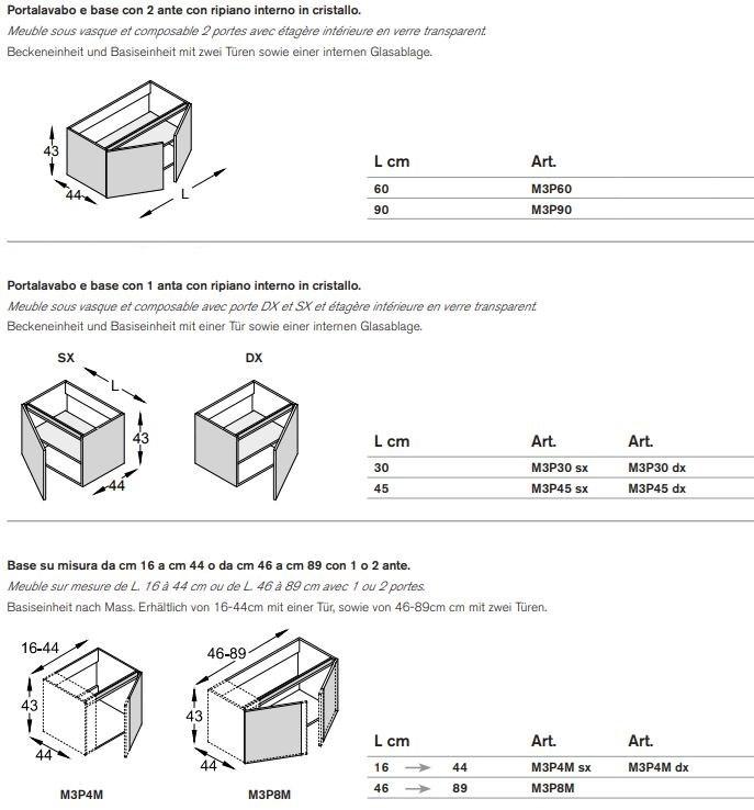 ARTELINEA Подвесная тумба под умывальник из хрусталя с ящиками  Al 351b / al 354b  - Вид №2