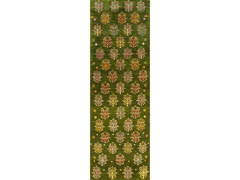 Прямоугольный ковер с рисунком из шерсти Zollanvari Gabbehs Флора и фауна ARCH-00065310