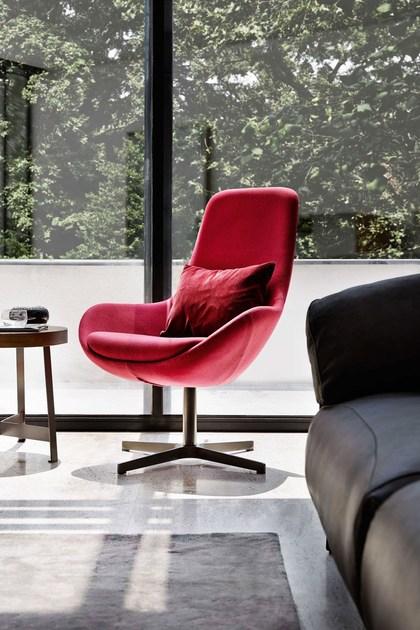 Ditre Italia Вращающееся кресло из ткани с 4 спицами и высокой спинкой sun-id-1480744 - Вид №2