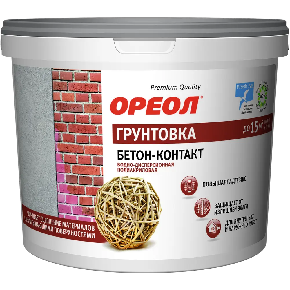 Грунтовка Ореол Бетон-контакт 3 кг STLM-2102663