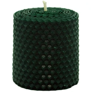 Свеча вощинная цилиндр зеленый мох 6x6.5 см